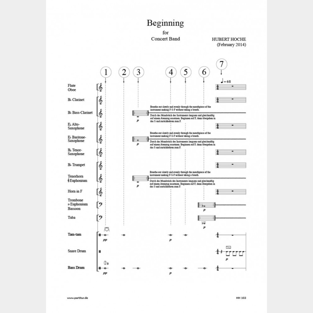 Beginning, 2` (Score and Parts)